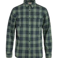 Fjällräven Men's Övik Travel Long Sleeved Shirt Dark Navy/Patina Green