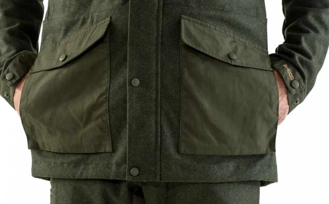 Fjällräven Men's Värmland Wool Jacket Dark Olive/Dark Olive