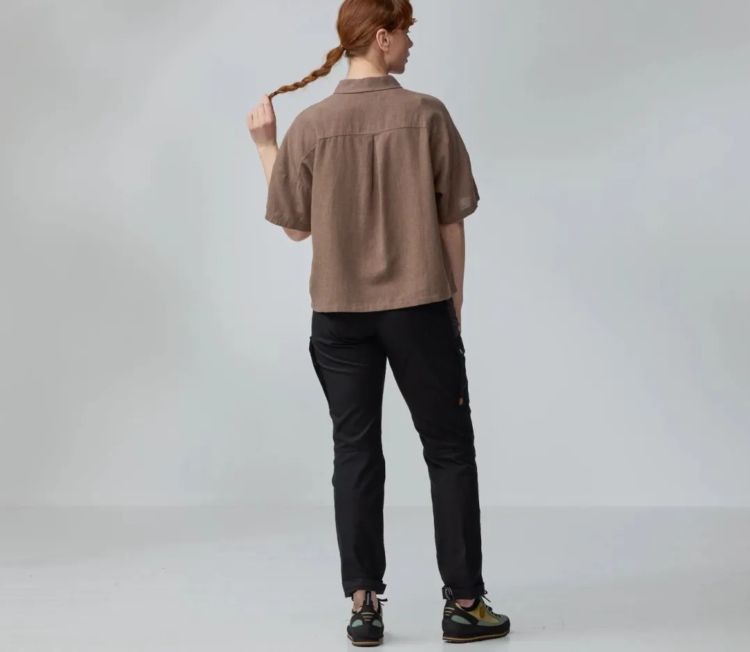 Fjällräven Övik Hemp Camp Shirt Ss W Dark Grey