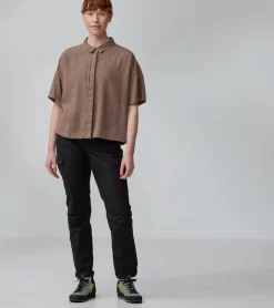 Fjällräven Övik Hemp Camp Shirt Ss W Mountain Blue