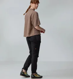 Fjällräven Övik Hemp Camp Shirt Ss W Mountain Blue