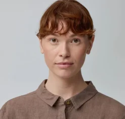 Fjällräven Övik Hemp Camp Shirt Ss W Mountain Blue