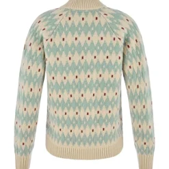 Fjällräven Övik Jacquard Knit W Light Beige-misty Green