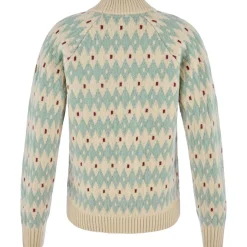 Fjällräven Övik Jacquard Knit W Light Beige-misty Green