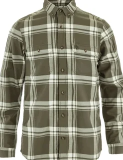 Fjällräven Övik Lite Flannel Shirt M Laurel Green-chalk White
