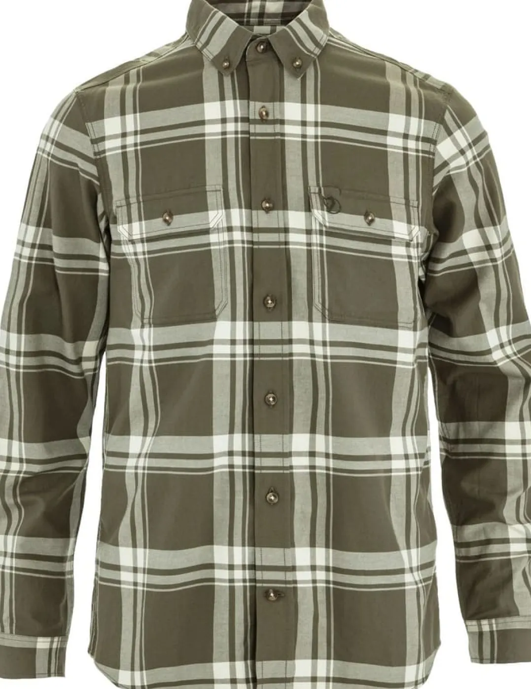 Fjällräven Övik Lite Flannel Shirt M Laurel Green-chalk White