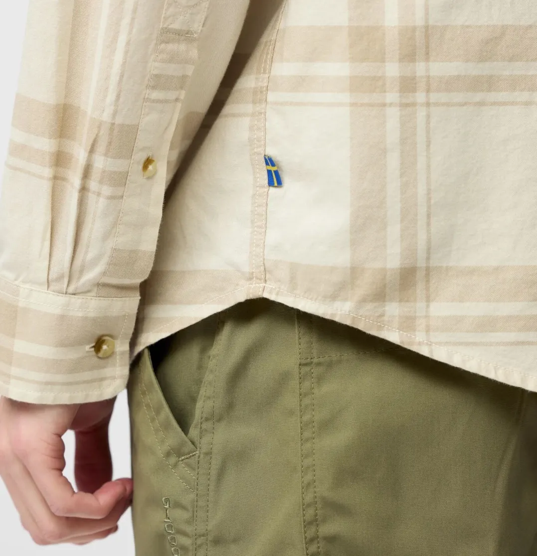 Fjällräven Övik Lite Flannel Shirt M Chalk White-fossil