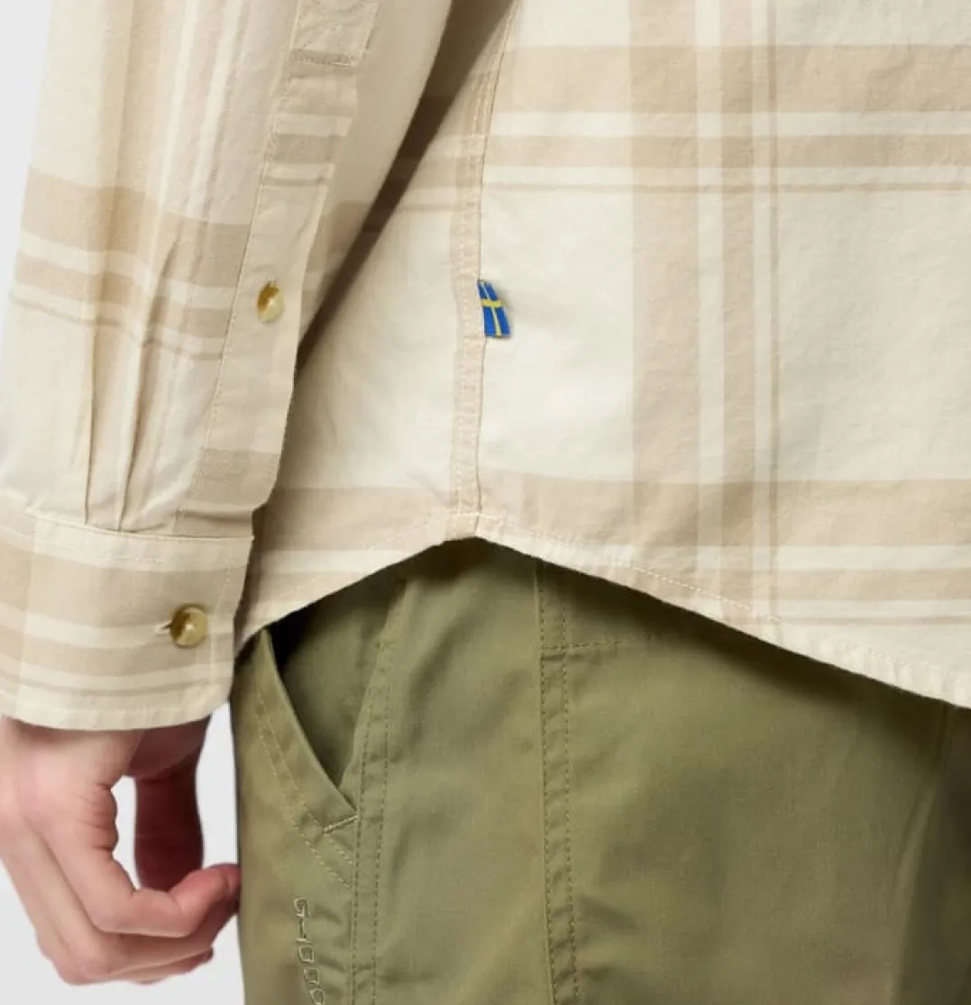 Fjällräven Övik Lite Flannel Shirt M Chalk White-fossil