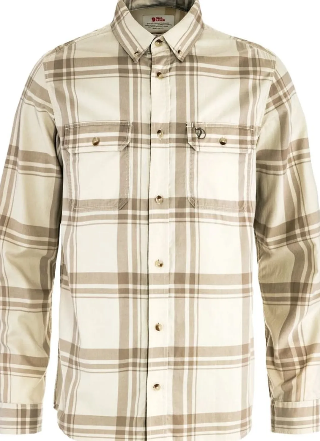 Fjällräven Övik Lite Flannel Shirt M Chalk White-fossil