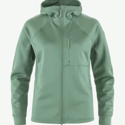 Fjällräven Women's Abisko Grid Fleece Hoodie Patina Green