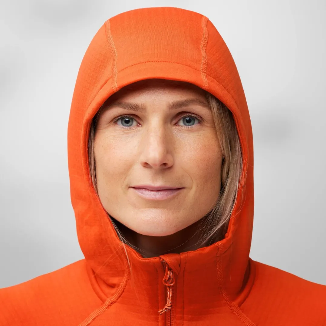 Fjällräven Women's Abisko Grid Fleece Hoodie Black