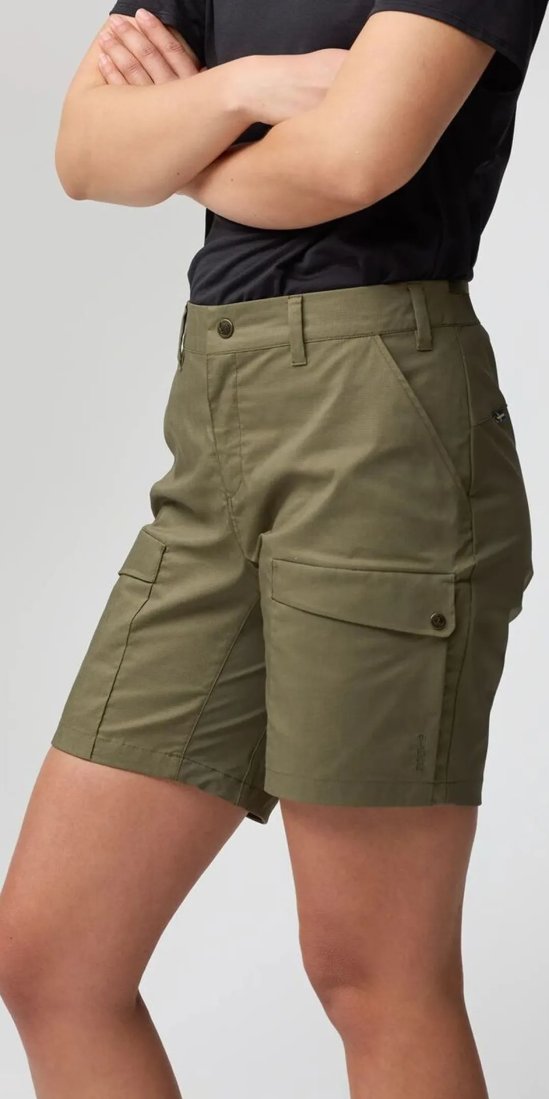 Fjällräven Women's Abisko Hybrid Trail Shorts Laurel Green