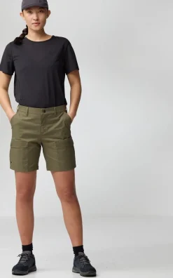 Fjällräven Women's Abisko Hybrid Trail Shorts Laurel Green
