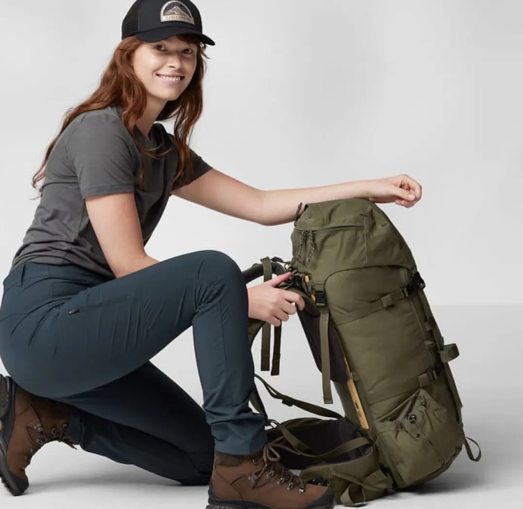 Fjällräven Women's Abisko Trail Stretch Trousers Suede Brown