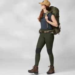 Fjällräven Women's Abisko Trekking Tights HD Deep Forest