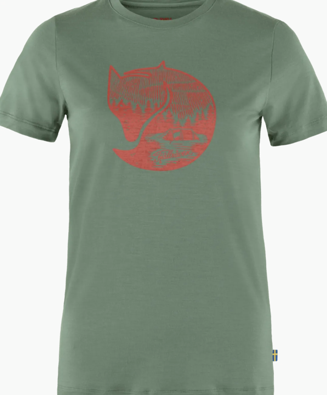 Fjällräven Women's Abisko Wool Fox SS Patina Green/Terracotta Brown