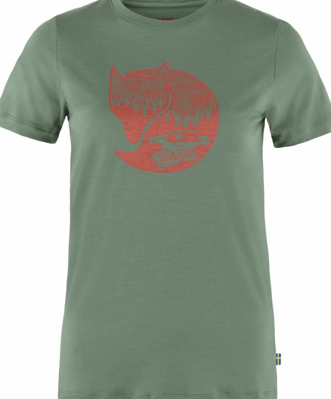 Fjällräven Women's Abisko Wool Fox SS Patina Green/Terracotta Brown