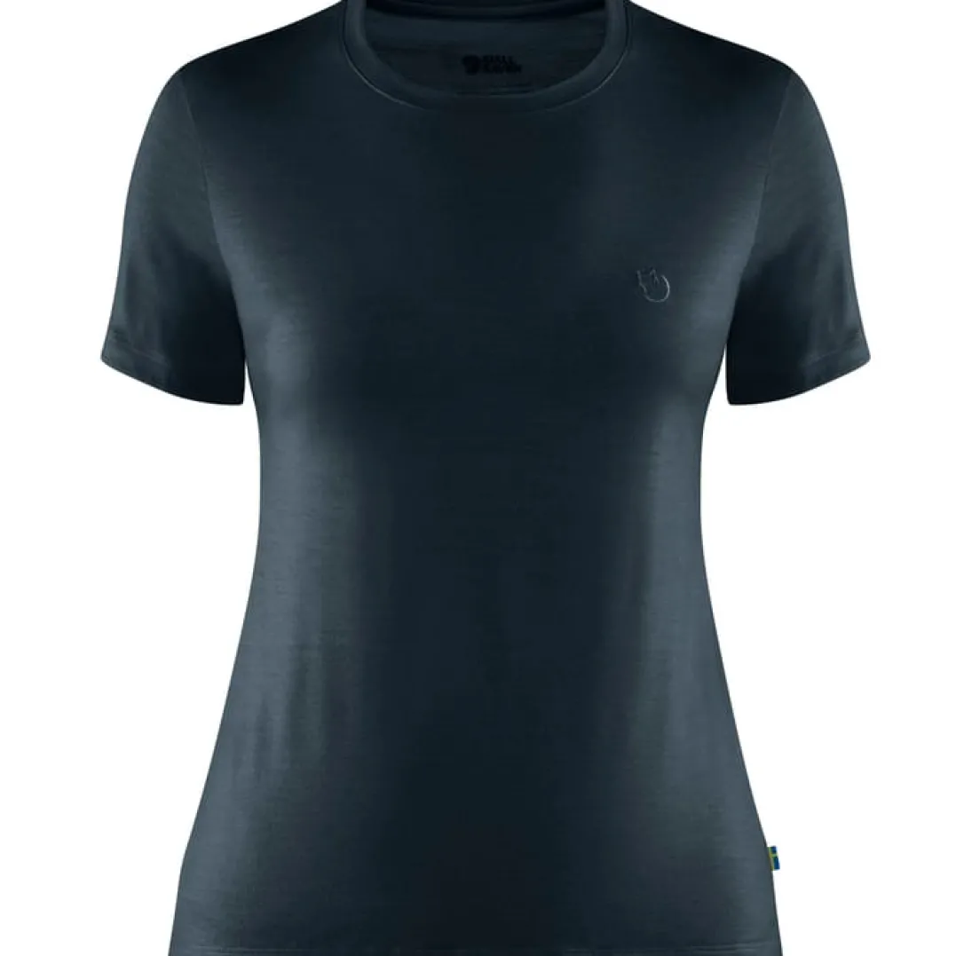Fjällräven Women's Abisko Wool Short Sleeve Dark Navy