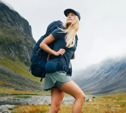 Fjällräven Women's Abisko Wool Short Sleeve Dark Navy