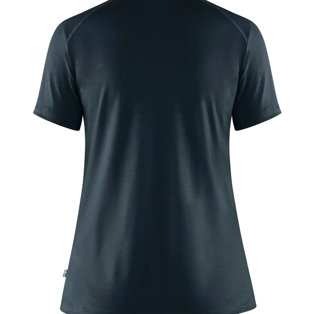 Fjällräven Women's Abisko Wool Short Sleeve Dark Navy