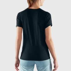 Fjällräven Women's Abisko Wool Short Sleeve Dark Navy