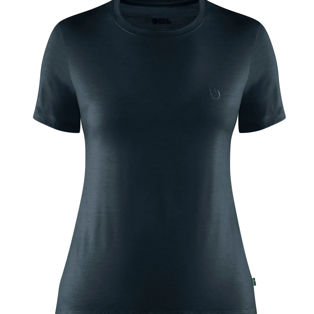 Fjällräven Women's Abisko Wool Short Sleeve Dark Navy