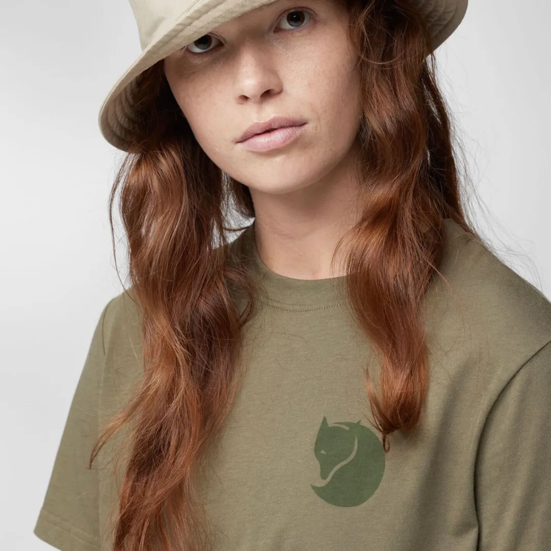 Fjällräven Women's Fox Boxy Logo Tee Misty Green