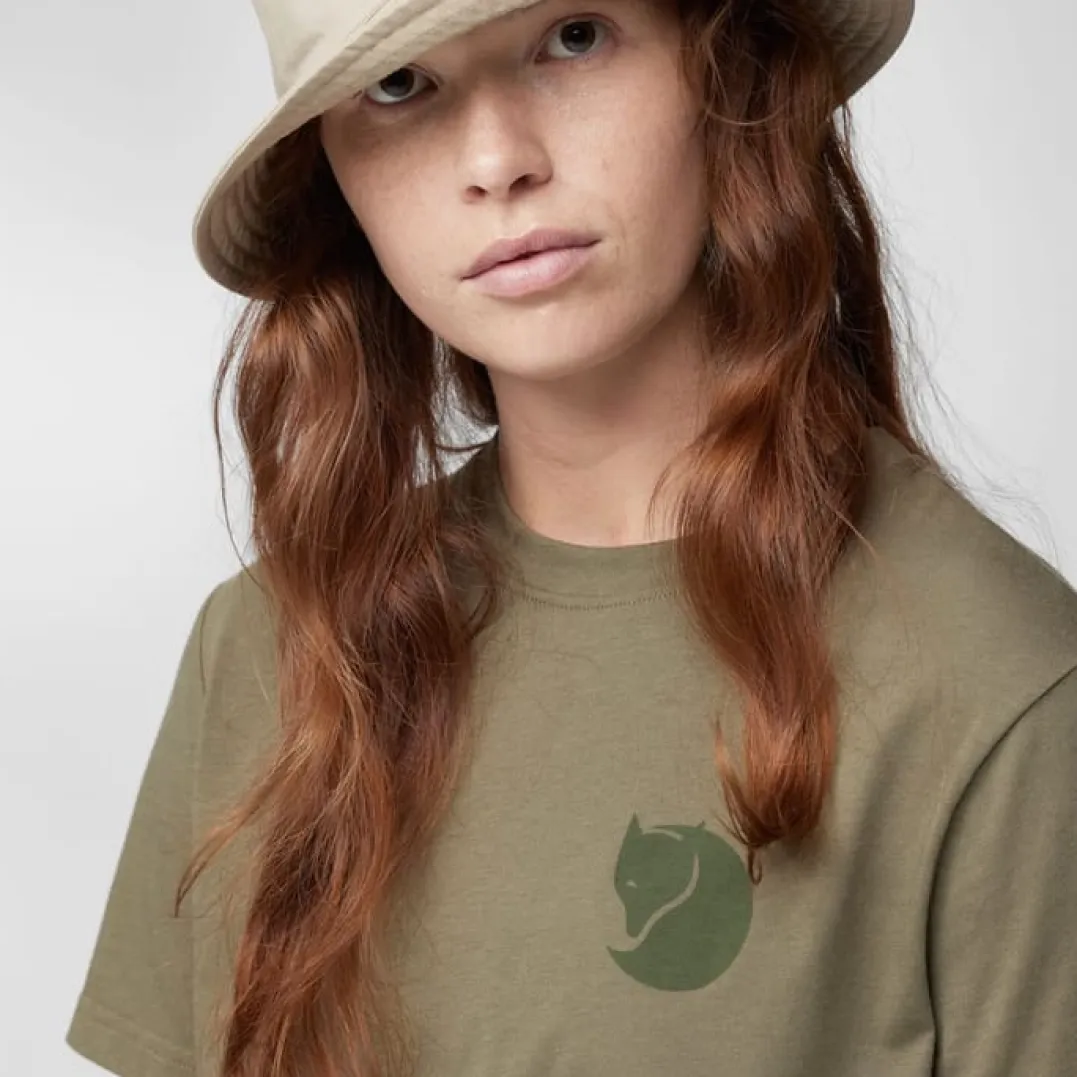 Fjällräven Women's Fox Boxy Logo Tee Misty Green