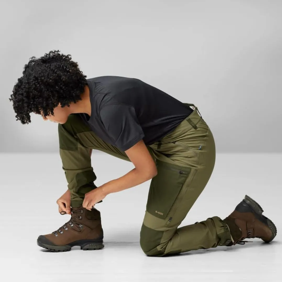 Fjällräven Women's Keb Agile Trousers Laurel Green-Deep Forest