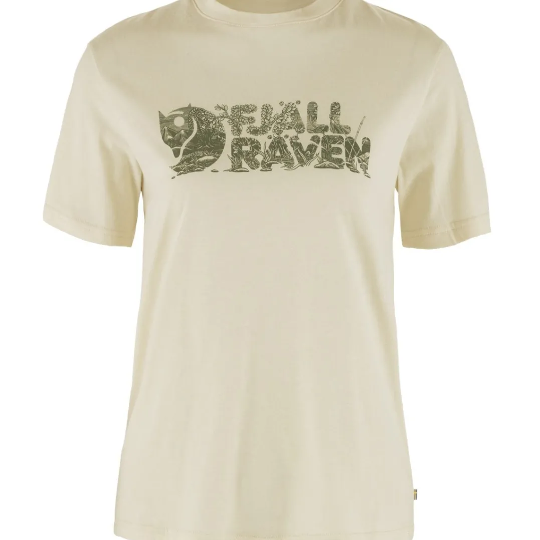 Fjällräven Women's Lush Logo T-Shirt Chalk White