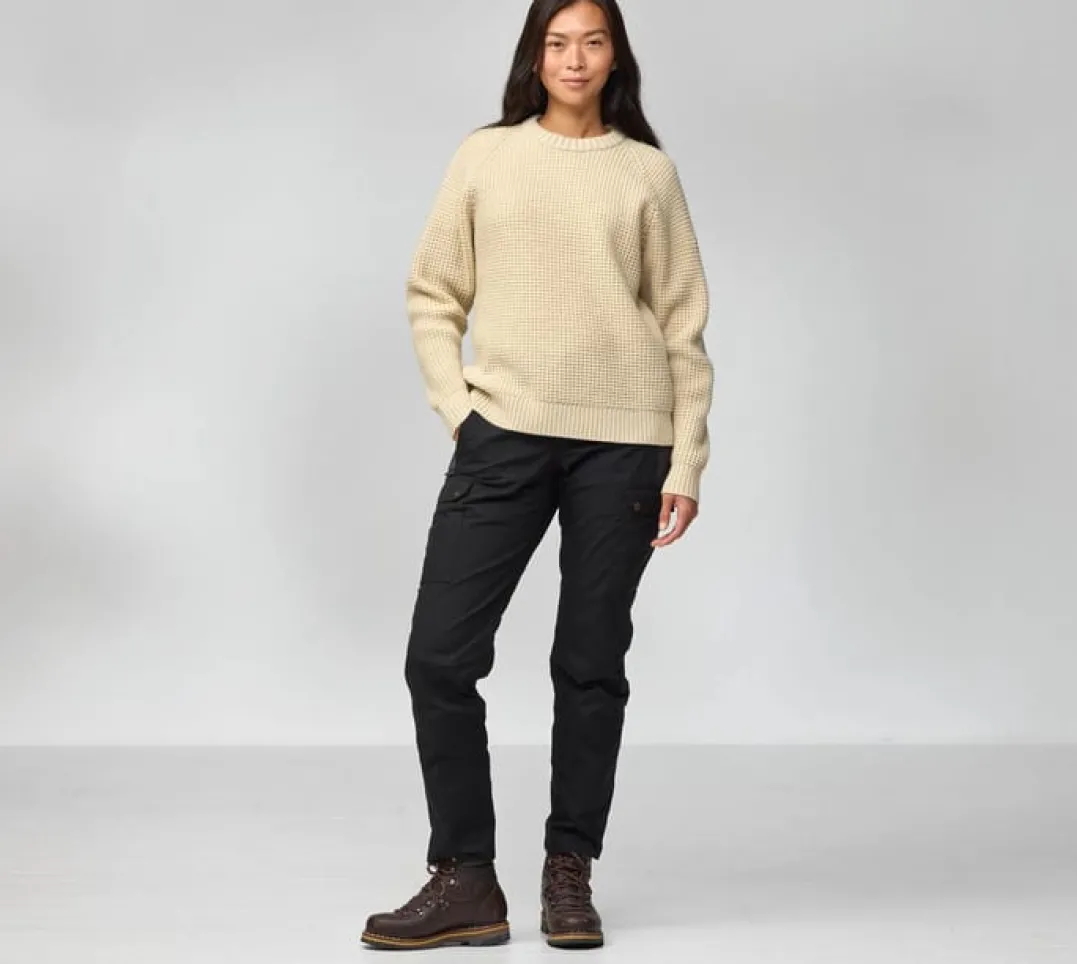 Fjällräven Women's Övik Waffle Knit Light Beige