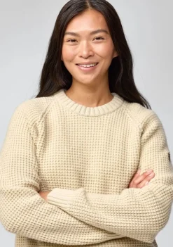 Fjällräven Women's Övik Waffle Knit Light Beige