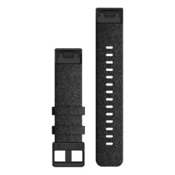 Garmin Acc,Fenix 6s 20mm Quickfit Hthr Black Nylon Band W/Black Black/Black