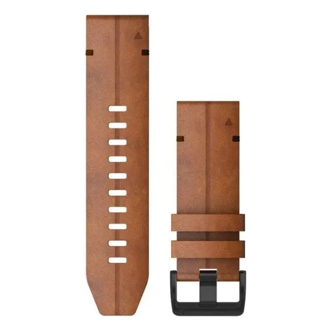 Garmin Acc,Fenix 6x 26mm Quickfit Chestnut Leather Band Chestnut