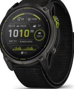 Garmin Enduro 3 Carbon Grey DLC Titanium/Black UltraFit Nylon Strap