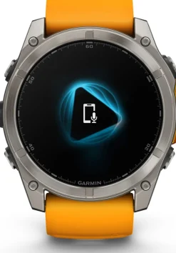 Garmin Fenix 8 Amoled 51mm, Sapphire Titanium - Spark Orange/Graphite Silicone Strap