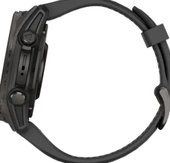 Garmin Fenix 8 Amoled 43mm, Sapphire Carbon Gray DLC Titanium - Black/Pebble Grey Silicone Strap