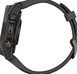 Garmin Fenix 8 Amoled 43mm, Sapphire Carbon Gray DLC Titanium - Black/Pebble Grey Silicone Strap