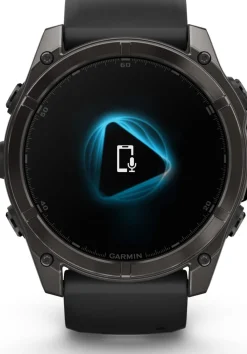 Garmin Fenix 8 Amoled 51mm, Sapphire Carbon Gray DLC Titanium - Black/Pebble Grey Silicone Strap