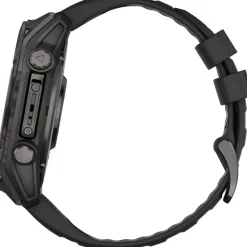 Garmin Fenix 8 Amoled 51mm, Sapphire Carbon Gray DLC Titanium - Black/Pebble Grey Silicone Strap