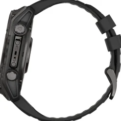 Garmin Fenix 8 Amoled 51mm, Sapphire Carbon Gray DLC Titanium - Black/Pebble Grey Silicone Strap
