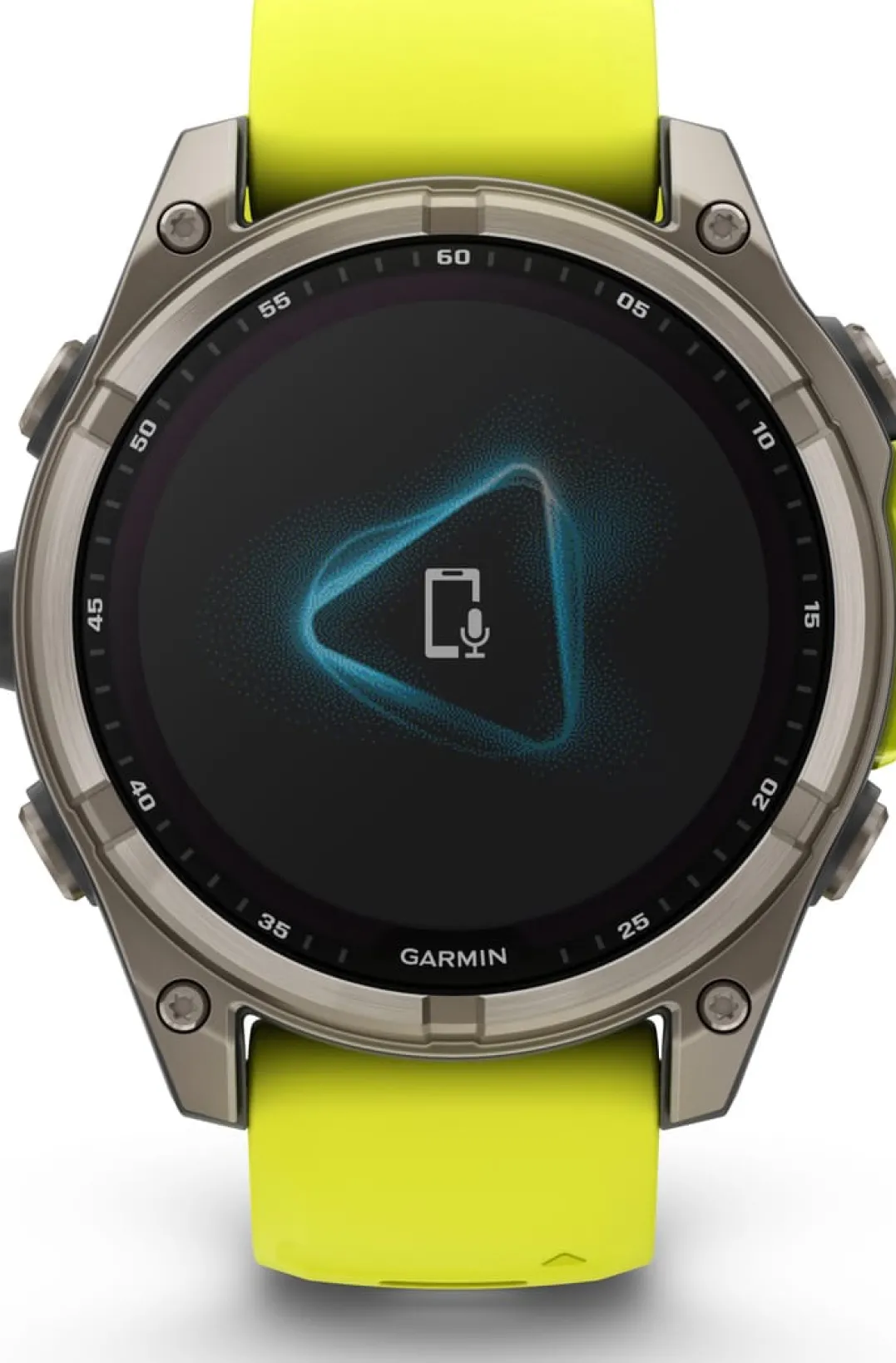 Garmin Fenix 8 Solar 47mm, Sapphire Solar Titanium - Amp Yellow/Graphite Silicone Strap