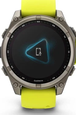Garmin Fenix 8 Solar 47mm, Sapphire Solar Titanium - Amp Yellow/Graphite Silicone Strap