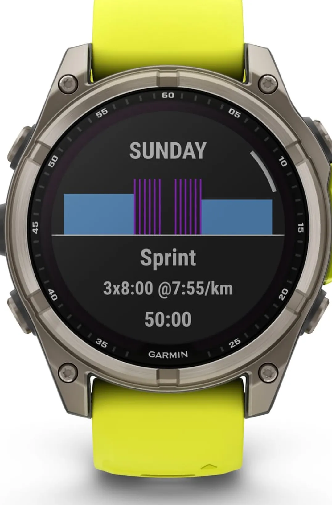 Garmin Fenix 8 Solar 47mm, Sapphire Solar Titanium - Amp Yellow/Graphite Silicone Strap