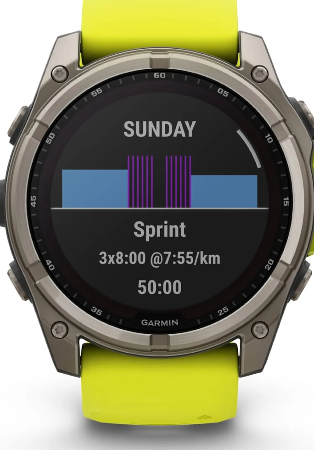 Garmin Fenix 8 Solar 51mm, Sapphire Solar Titanium - Amp Yellow/Graphite Silicone Strap