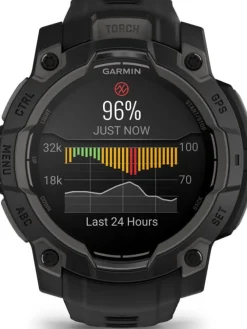 Garmin Instinct 3 AMOLED, 45mm Black Bezel With Black Band