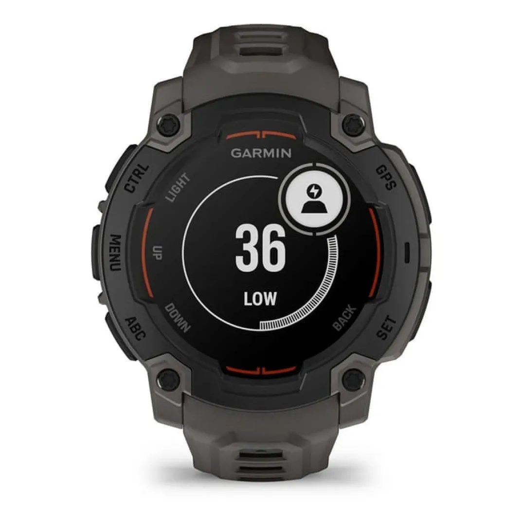 Garmin Instinct E, 45 Mm Black Bezel With Charcoal Band