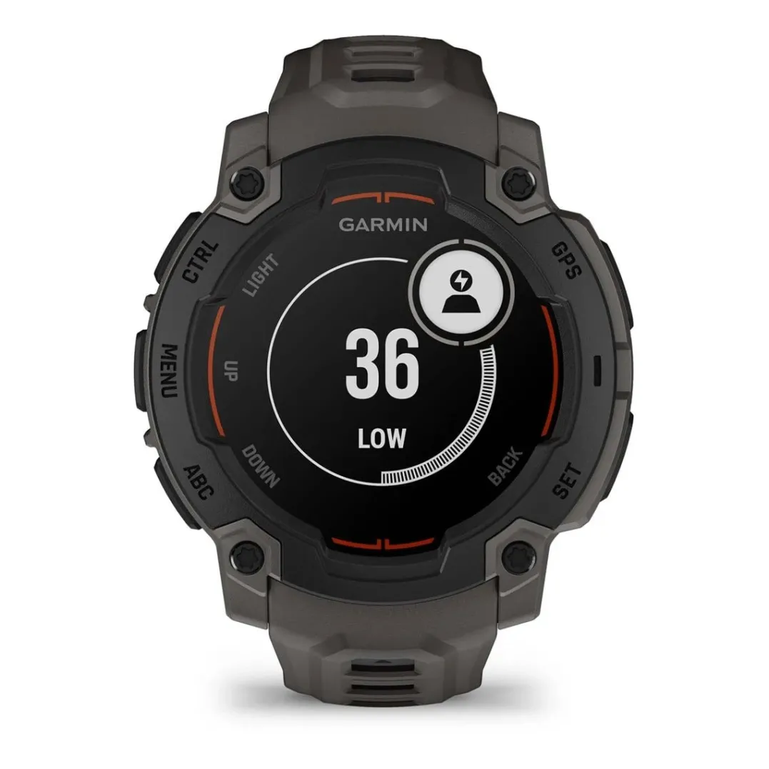 Garmin Instinct E, 45 Mm Black Bezel With Charcoal Band