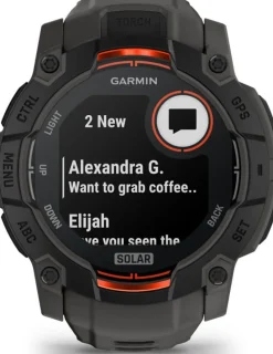 Garmin Instinct 3 Solar Black Bezel With Charcoal Band