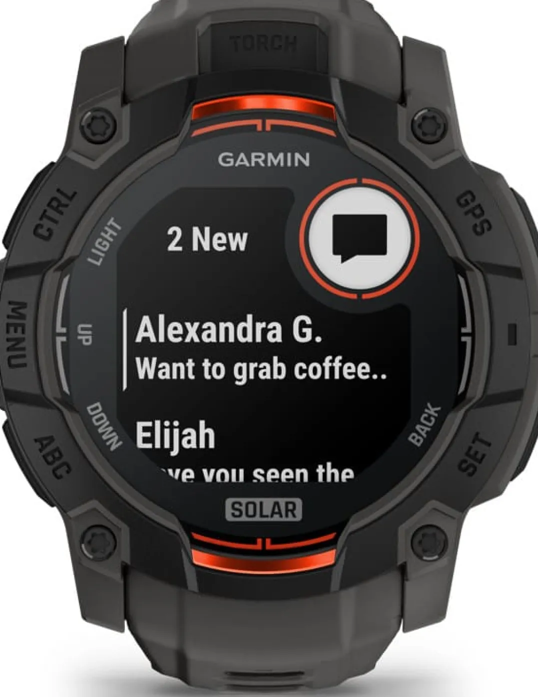Garmin Instinct 3 Solar Black Bezel With Charcoal Band
